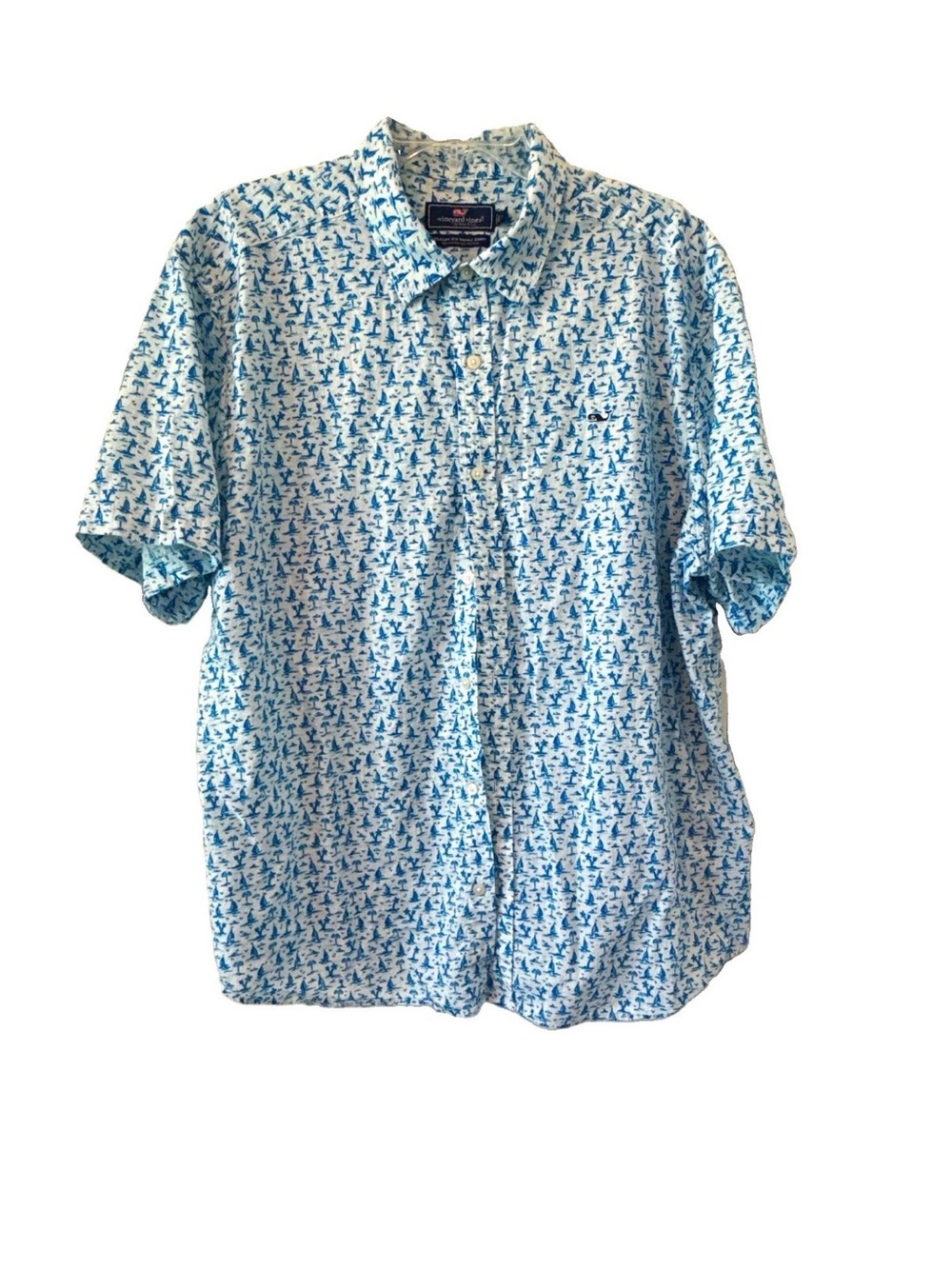 Vineyard Vines Classic Whale Shirt Sailboat, Size XL, Cotton Button-Down